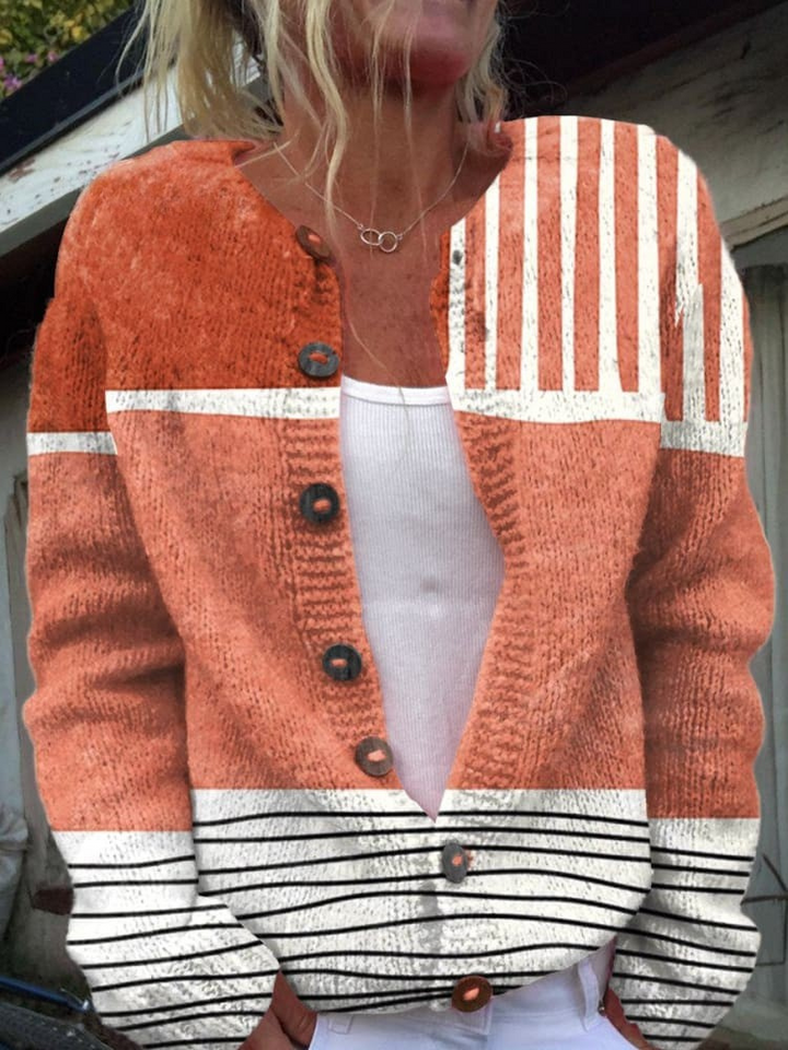 Ellison™ Vintage Art Button Cardigan