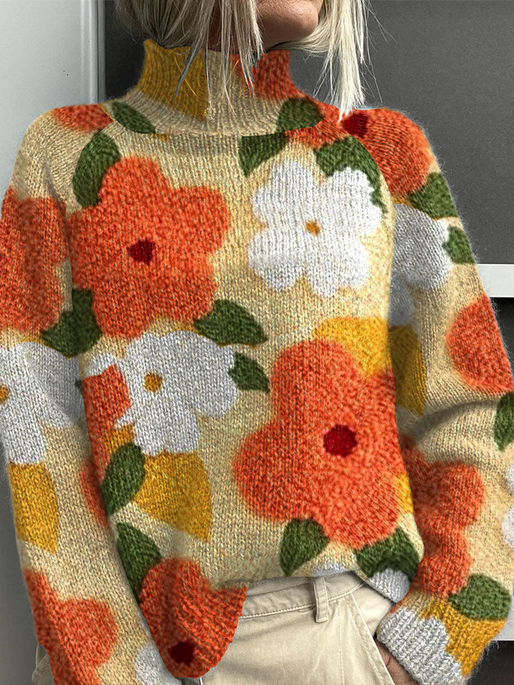 Bellamy™ Retro Floral Turtleneck Sweater