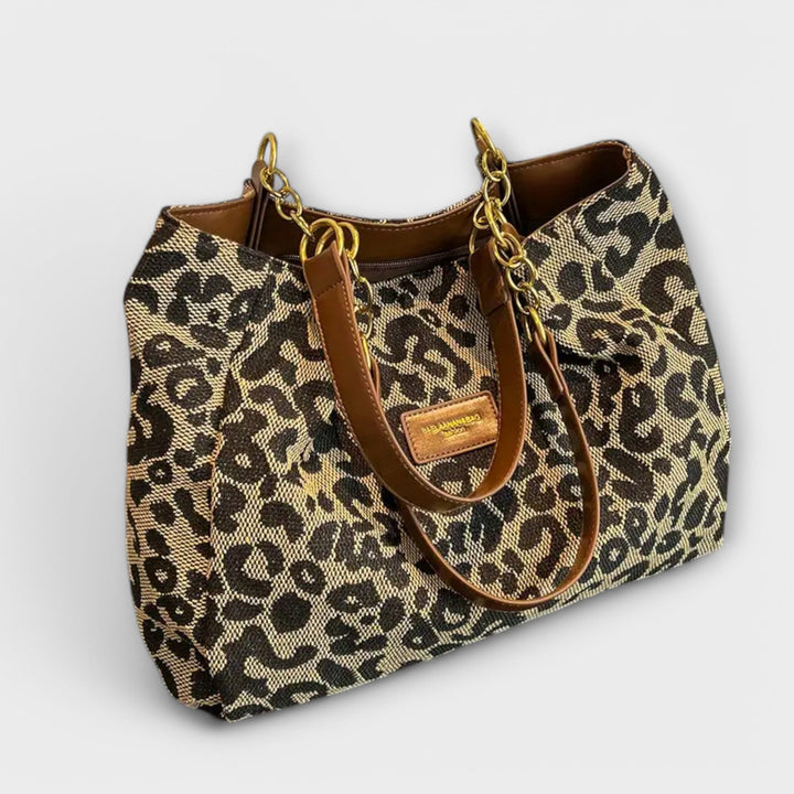 Olivia - Leopard Canvas Tote
