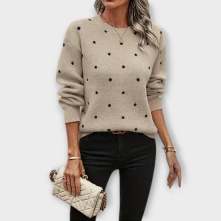 Amaris™ | Cozy Dotted Knit Sweater