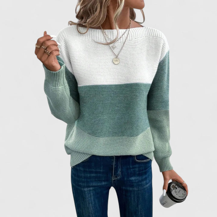 Aspen™ | Cozy Two-Tone Knit Sweater