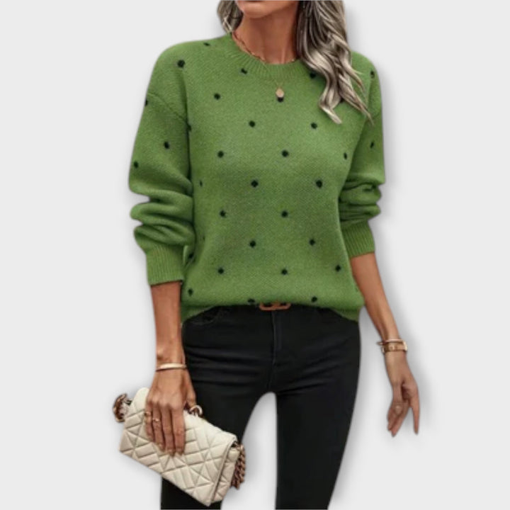Amaris™ | Cozy Dotted Knit Sweater