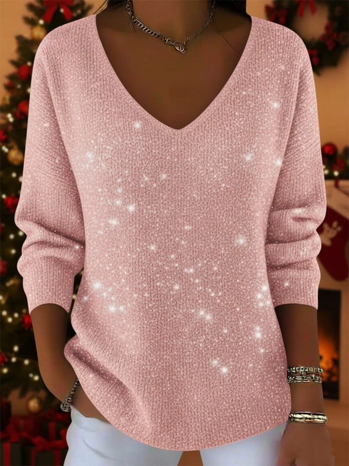 María™ V-Neck Christmas Sweater
