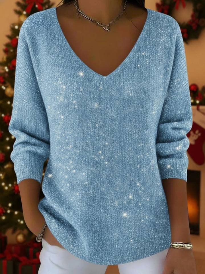 María™ V-Neck Christmas Sweater