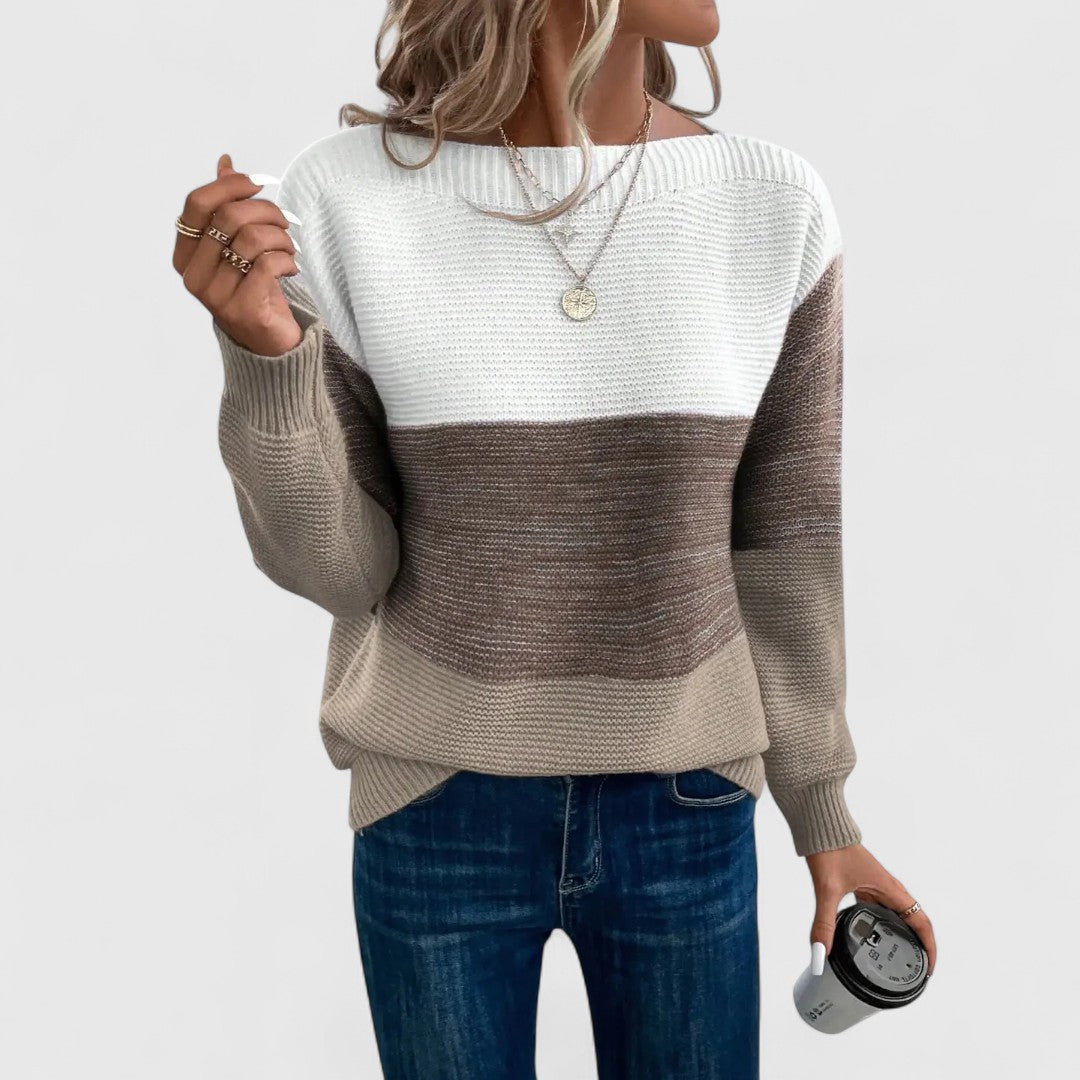 Aspen™ | Cozy Two-Tone Knit Sweater