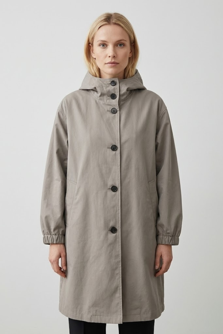 Elara™ Minimal Hooded Coat