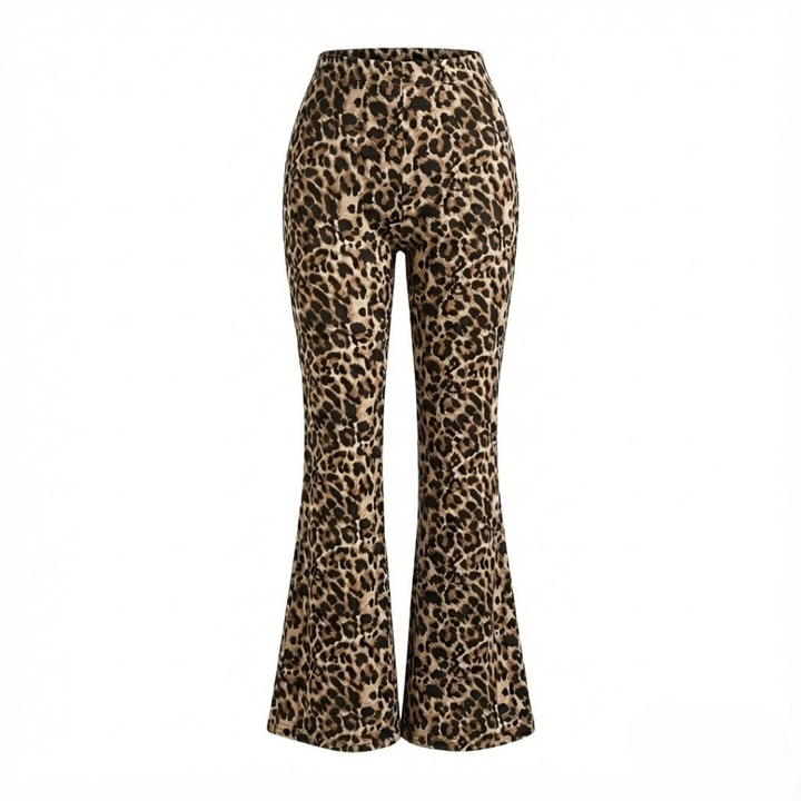 Leona - Leopard Bootcut Pants