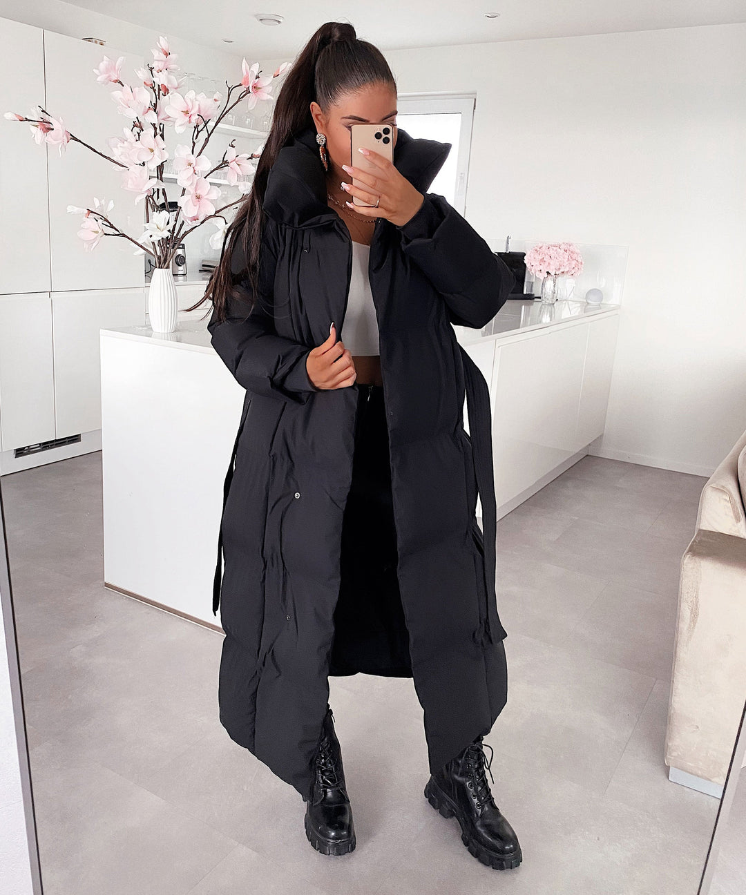 Victoria™ Belted Long Puffer Coat