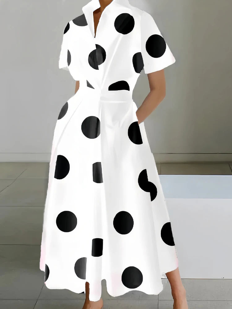 Geometric Printing Dress