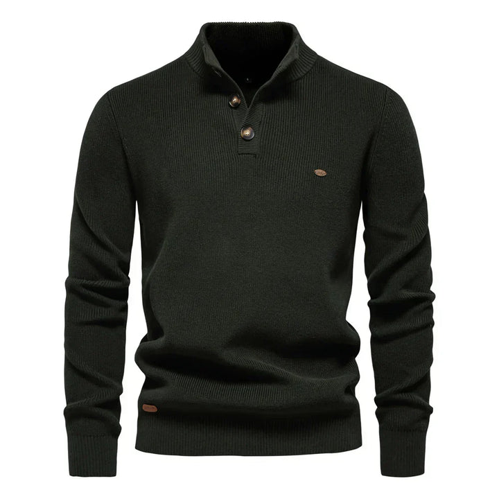 Thomas™ Button-Neck Knit Sweater
