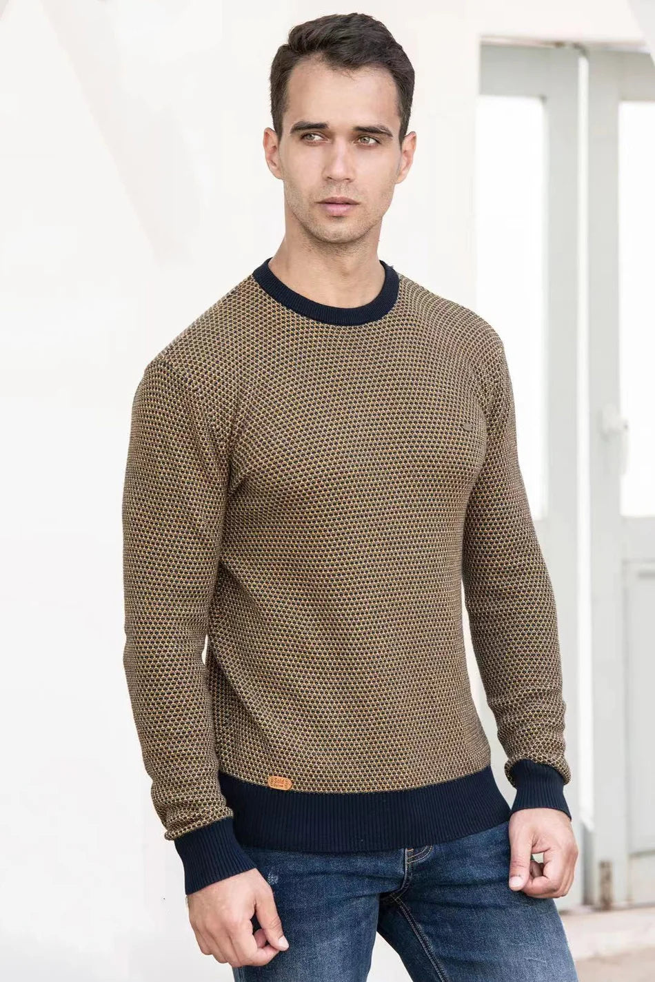 Evan™ Micro-Textured Crew Sweater