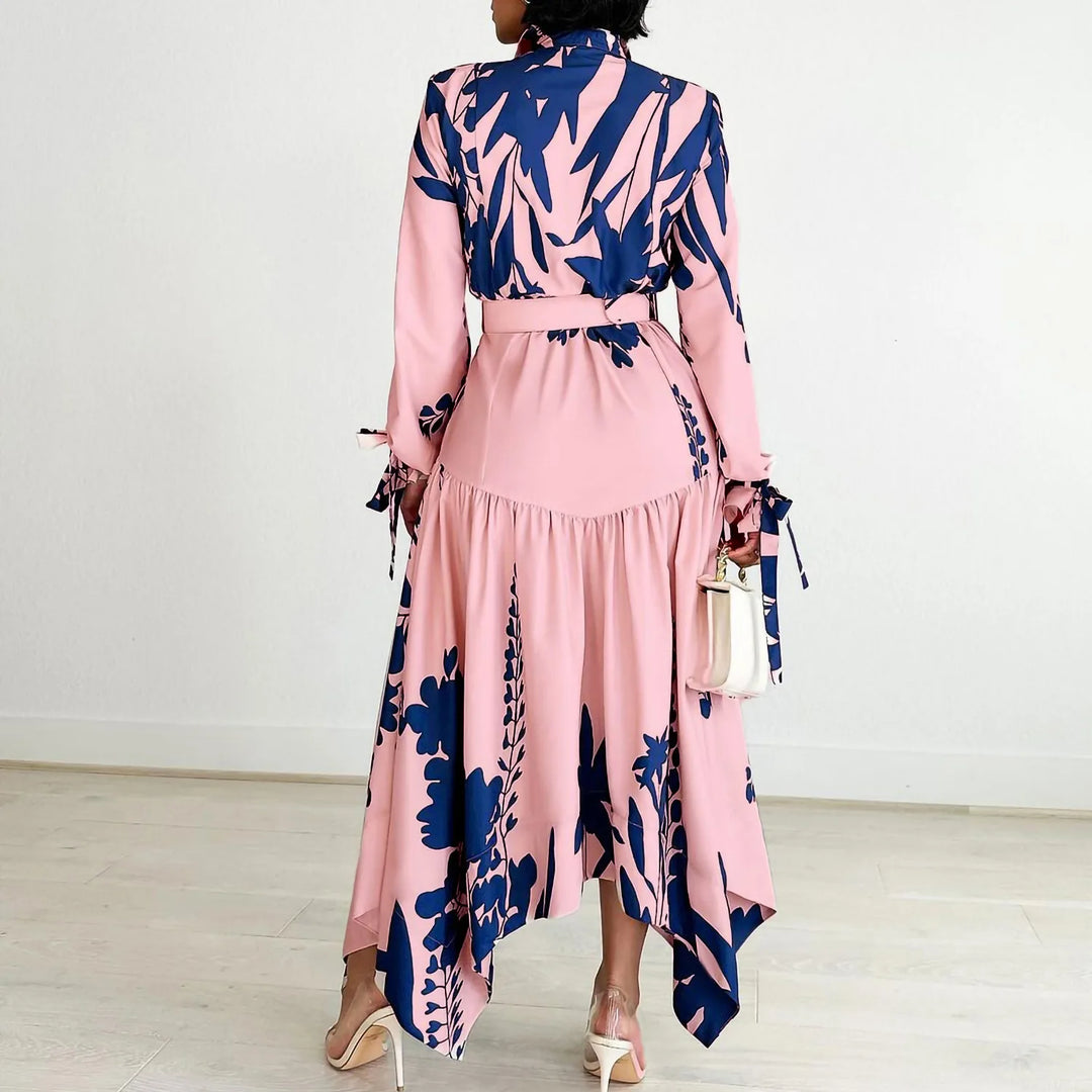 Printed Irregular Maxi Dress