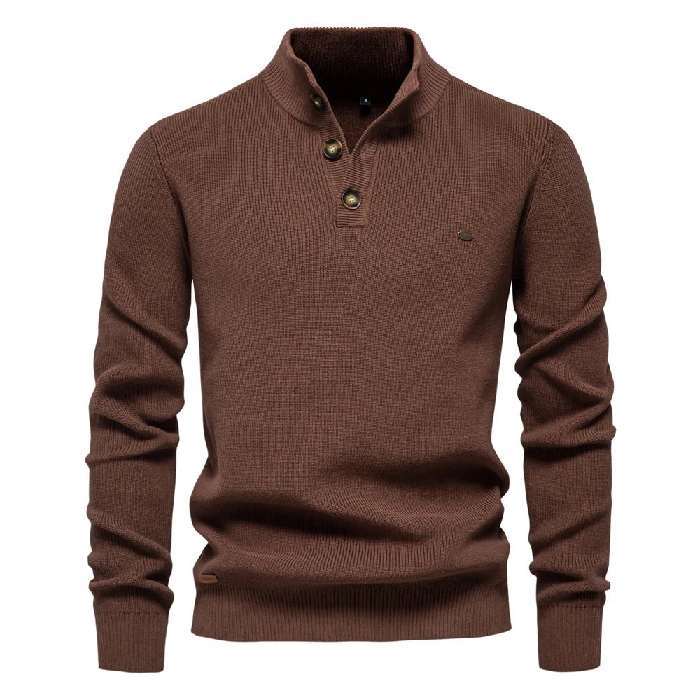 Thomas™ Button-Neck Knit Sweater
