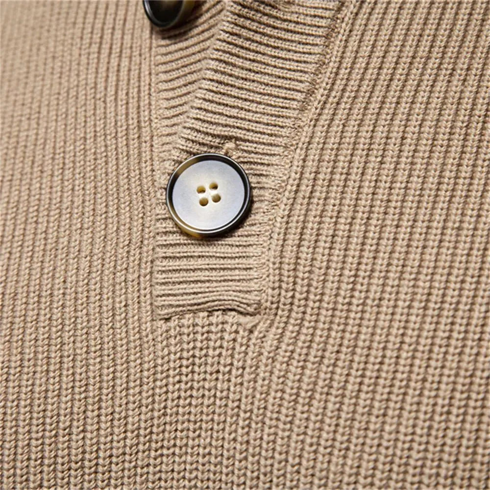 Thomas™ Button-Neck Knit Sweater