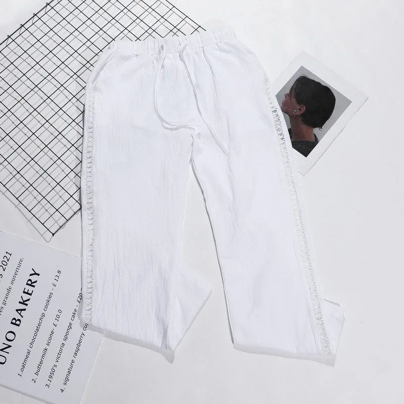 Vintage Ankle-Length Wide Pants