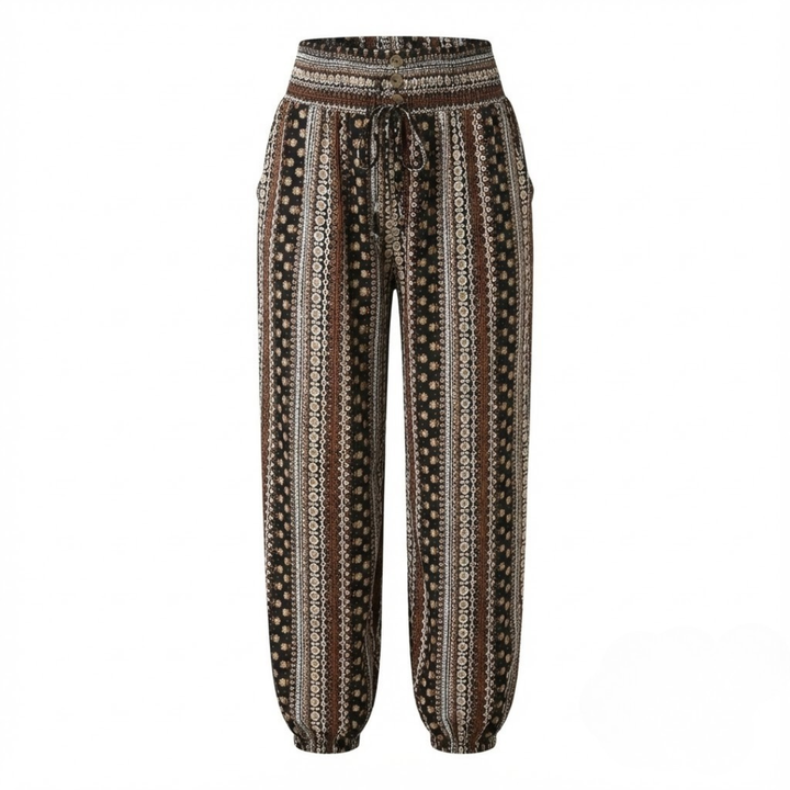 Scarlett - Pants with Ethnic Graphic
