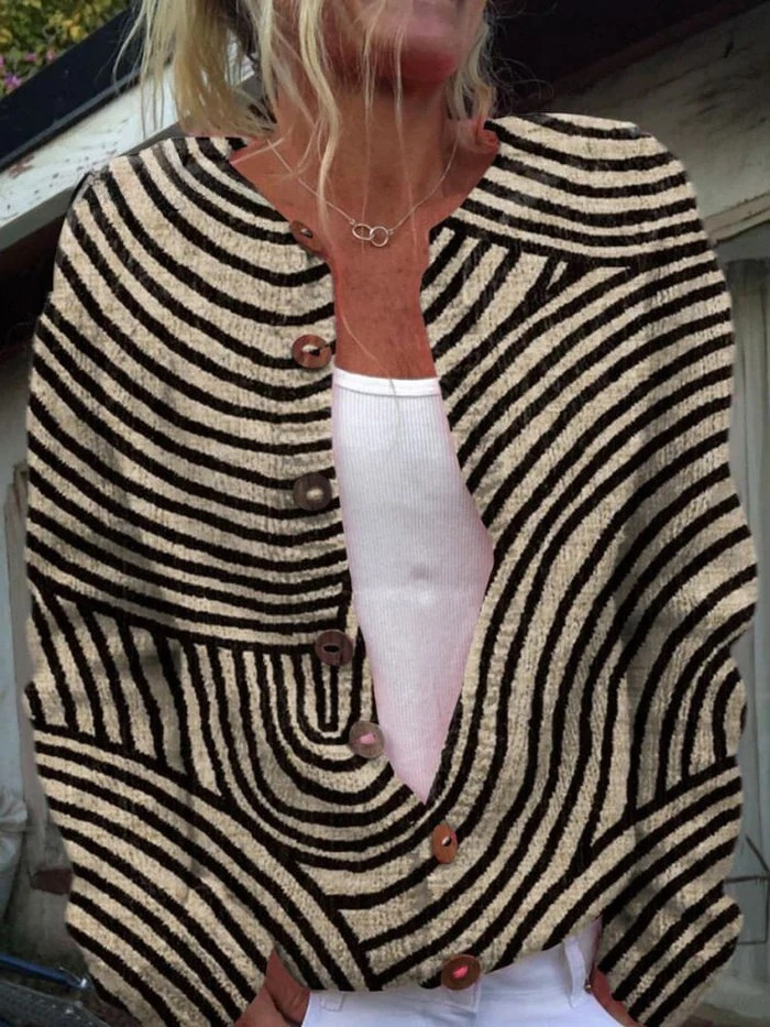 Sunday™ Vintage-Inspired Striped Cardigan