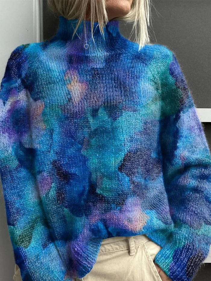 Quincy™ Floral Abstract Turtleneck