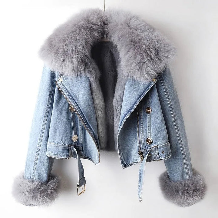 Harper™ Faux Fur Denim Jacket