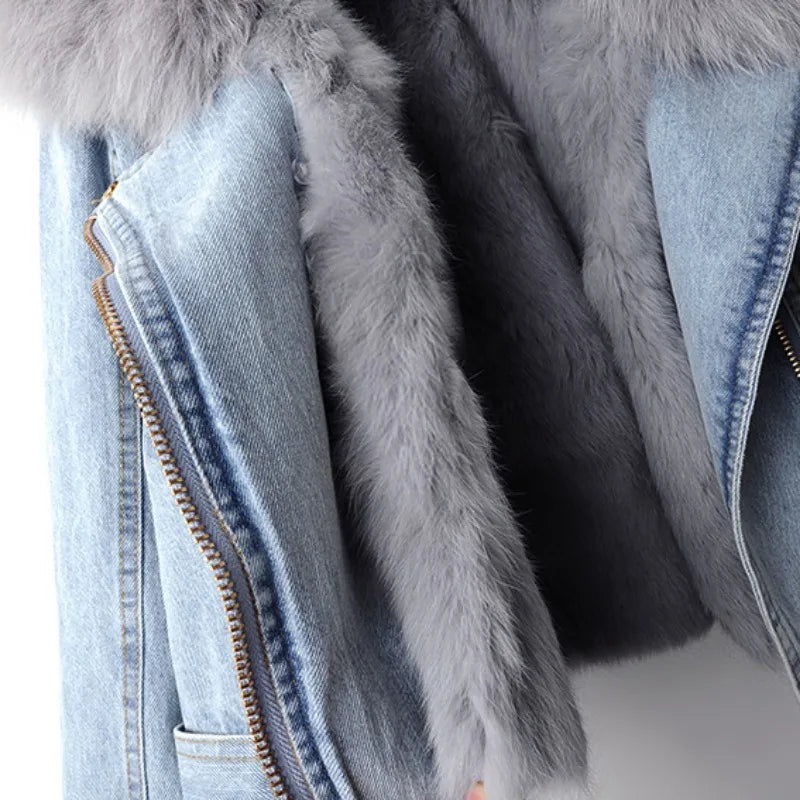 Harper™ Faux Fur Denim Jacket