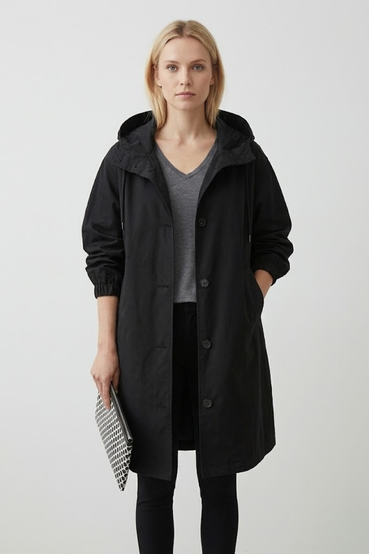 Elara™ Minimal Hooded Coat