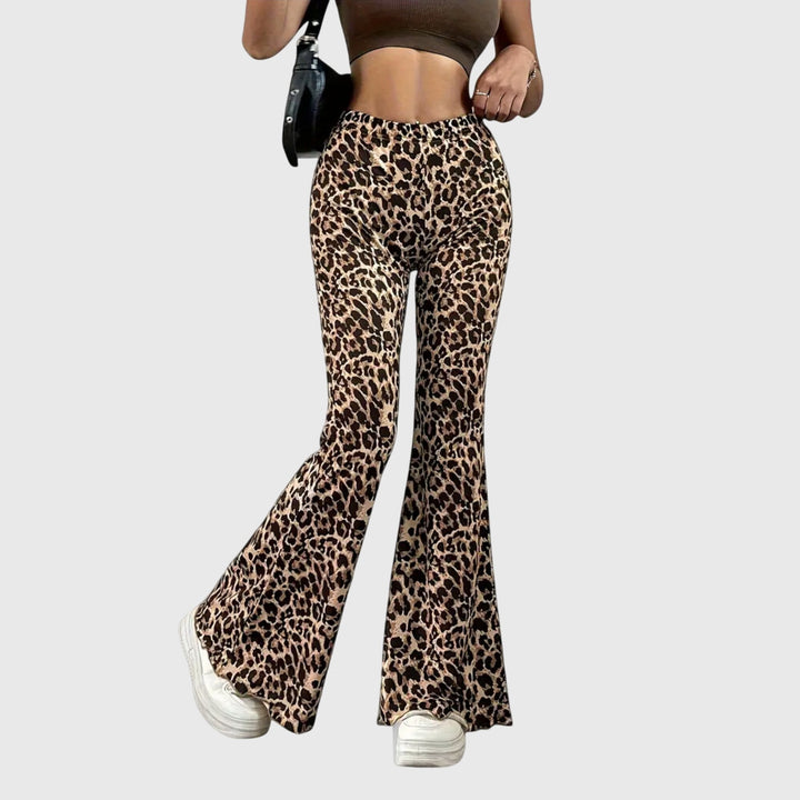 Leona - Leopard Bootcut Pants