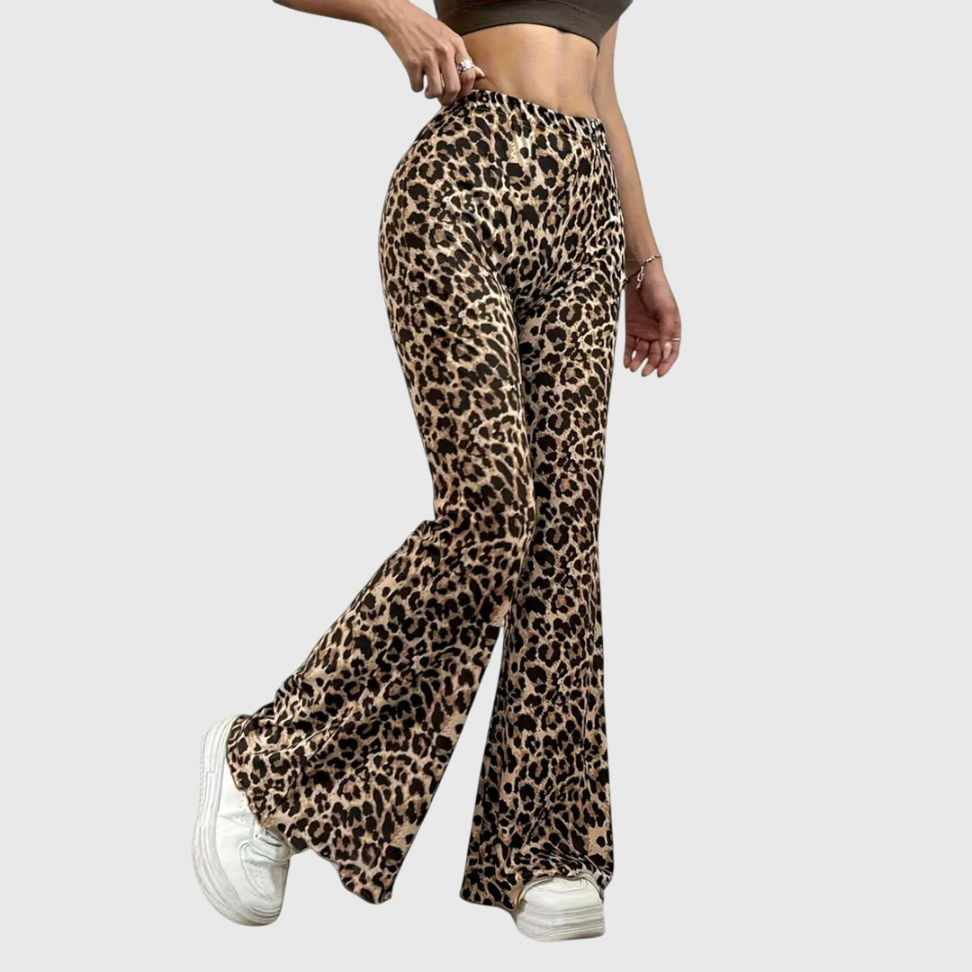 Leona - Leopard Bootcut Pants