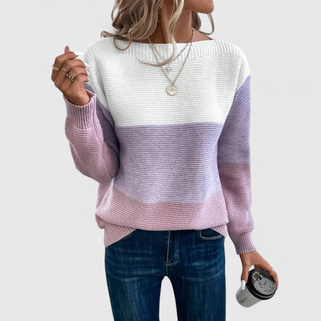 Aspen™ | Cozy Two-Tone Knit Sweater