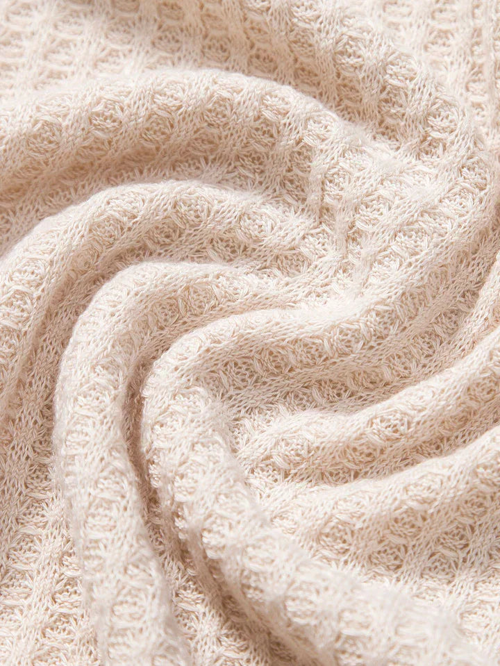 Jason | Knitted Waffle Polo Shirt