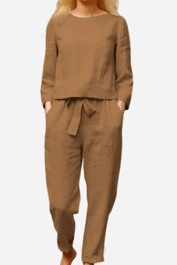Casual Linen Two-Piece Set