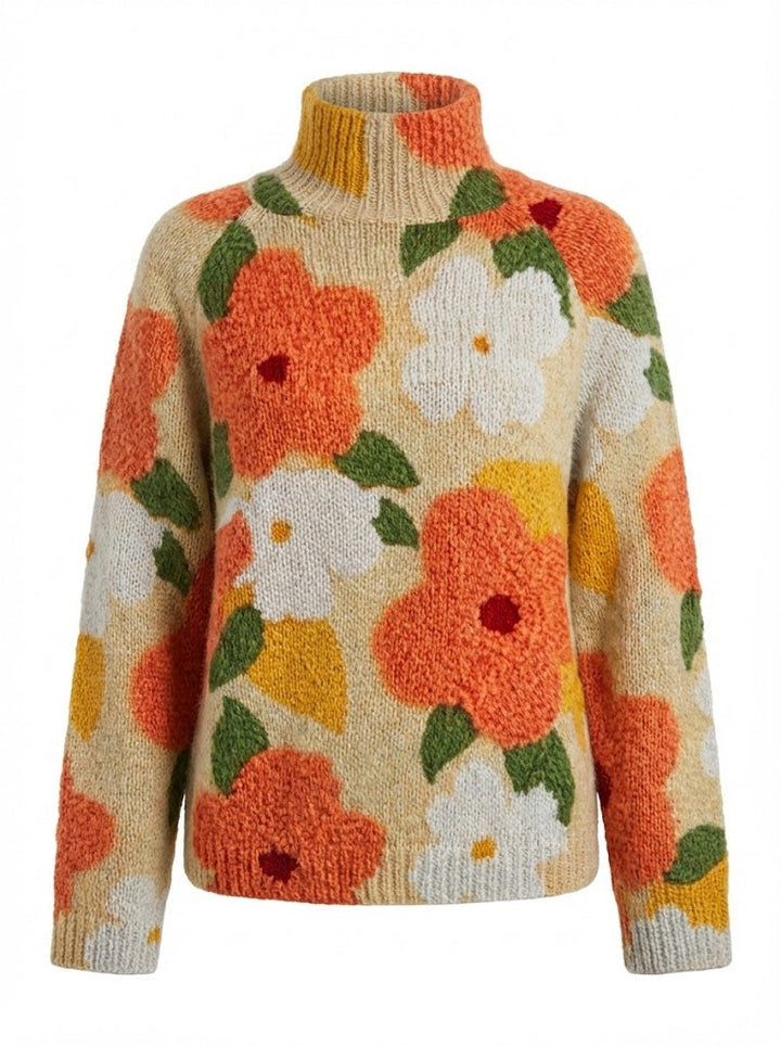 Bellamy™ Retro Floral Turtleneck Sweater