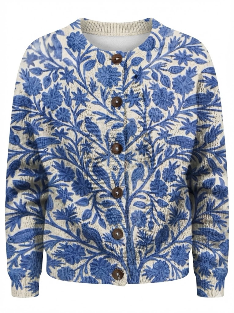 Monroe™ Floral-Patterned Button-Up Cardigan