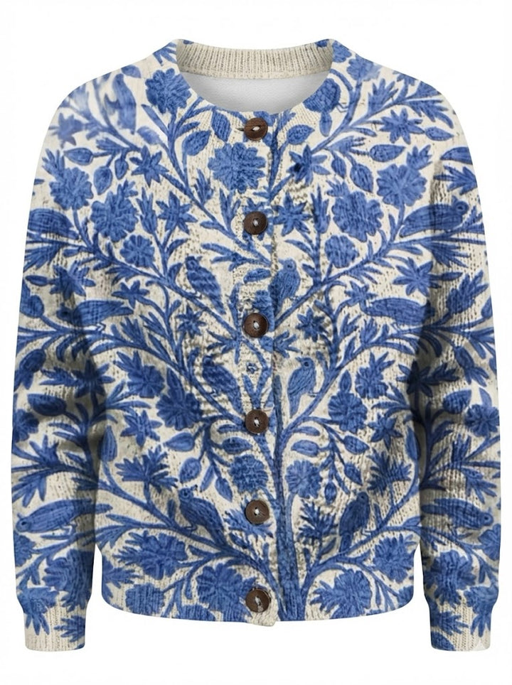 Monroe™ Floral-Patterned Button-Up Cardigan
