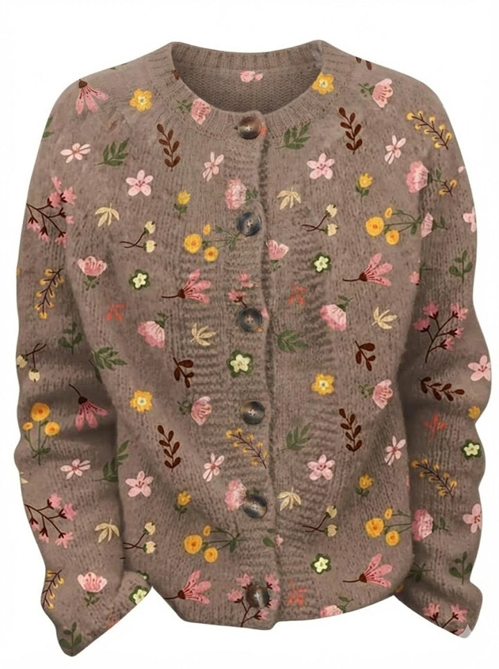 Laken™ Floral-Patterned Cardigan with Button Details