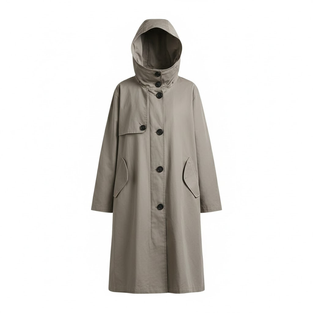 Elara™ Minimal Hooded Coat