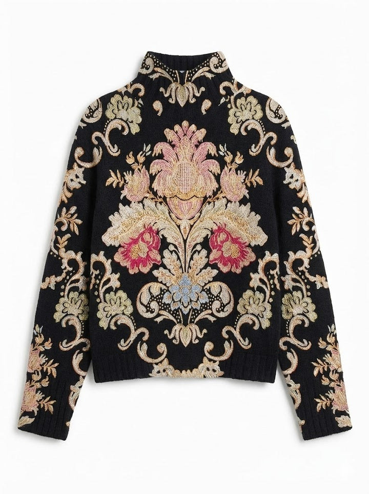 Hadley™ Retro Floral Turtleneck