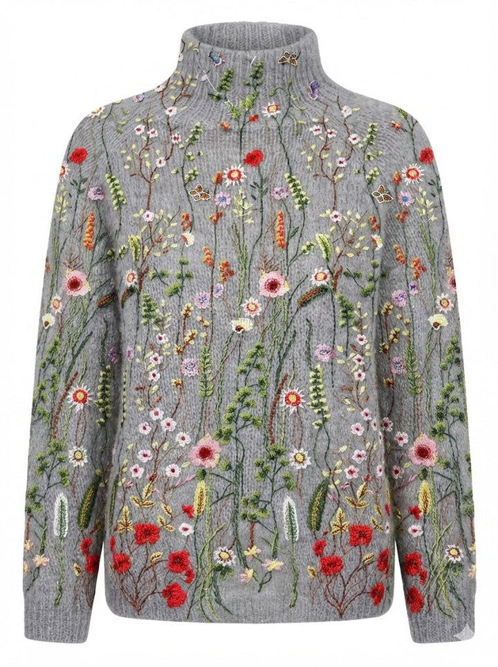 Juniper™ Floral Art Print Turtleneck Sweater