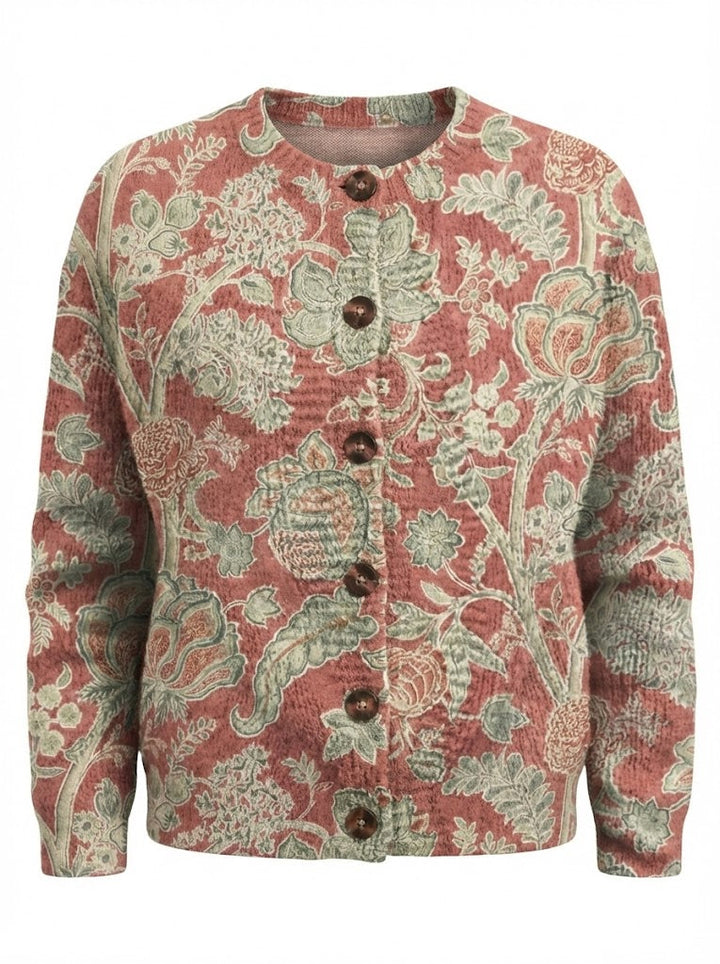 Monroe™ Floral-Patterned Button-Up Cardigan
