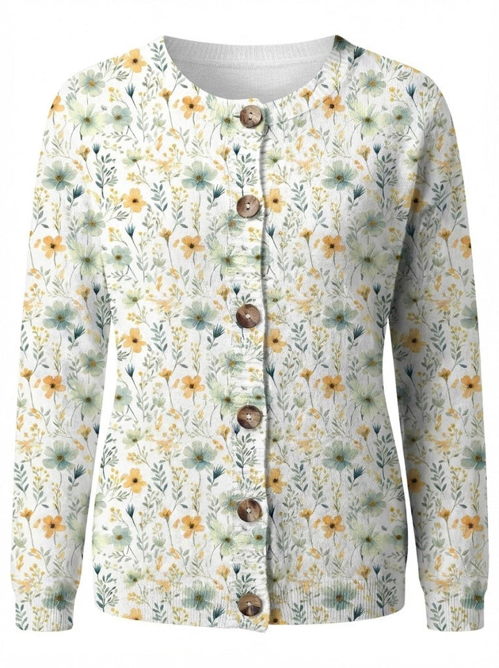 Monroe™ Floral-Patterned Button-Up Cardigan