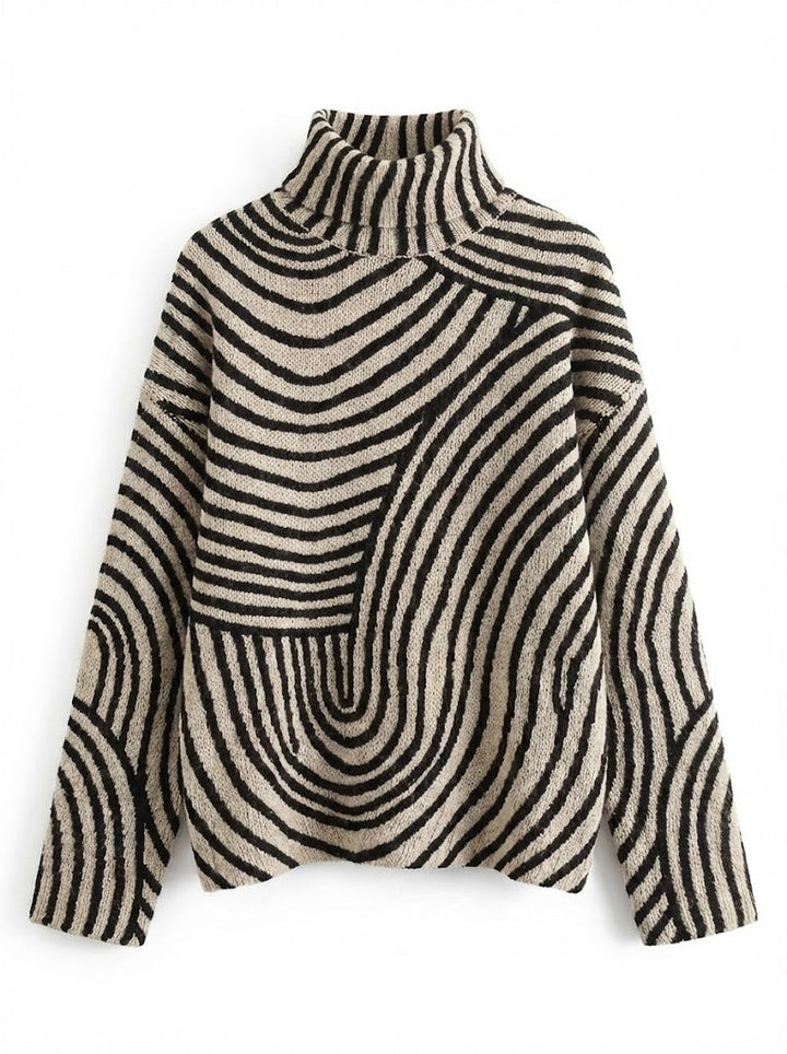 Arden™ Illustrated Pattern Turtleneck Sweater